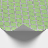 Green Quatrefoil Geschenkpapier (Ecke)
