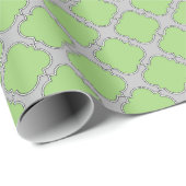 Green Quatrefoil Geschenkpapier (Rolleneckpunkt)