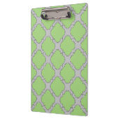 Green Quatrefoil Klemmbrett (Links)