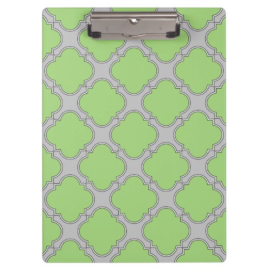 Green Quatrefoil Klemmbrett (Vorderseite)