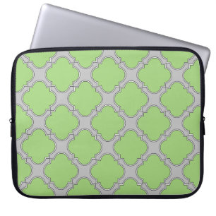 Green Quatrefoil Laptopschutzhülle