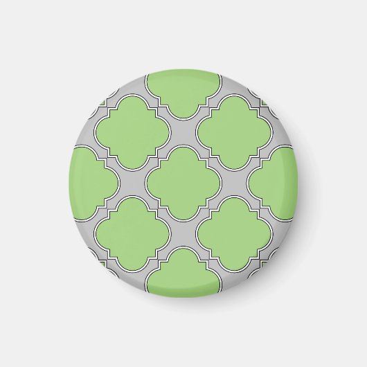 Green Quatrefoil Magnet (Vorne)