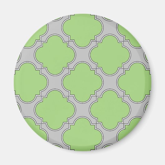 Green Quatrefoil Magnet (Vorne)