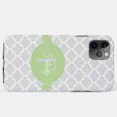 Green Quatrefoil Personalisiert Case-Mate iPhone Hülle (Rückseite (Horizontal))
