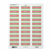 Green Quatrefoil Pink and Green | Preppy Address (Vorne)