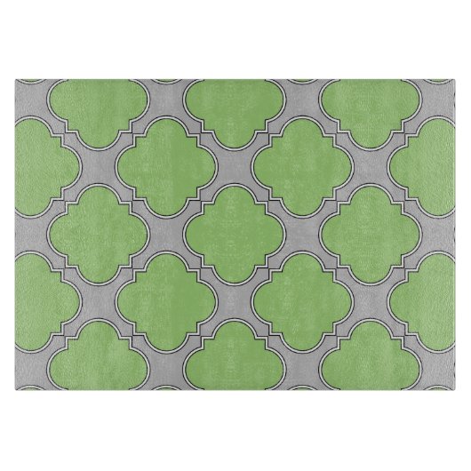 Green Quatrefoil Schneidebrett (Vorderseite)