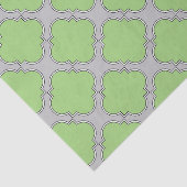 Green Quatrefoil Seidenpapier (Ausschnitt)