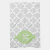 Green Quatrefolie Personalisiert Küchentücher (Vertikal)