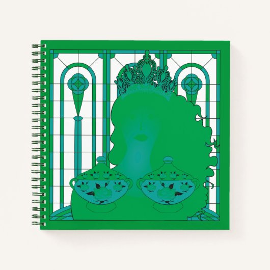 Green Queen-Notebook Notizblock (Vorderseite)