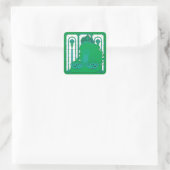 Green Queen Untersetzer Quadratischer Aufkleber (Tasche)