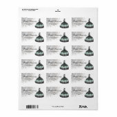 Green Quinceañera Girl Adressaufkleber (Vorne)