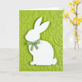 Green Rabbit Spring Time Card Karte (Gelbe Blume)