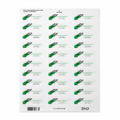 Green Race Car | Kids Custom Return Address Label (Vorne)