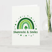 Green Rainbow Dots Pattern Card Karte (Vorderseite)