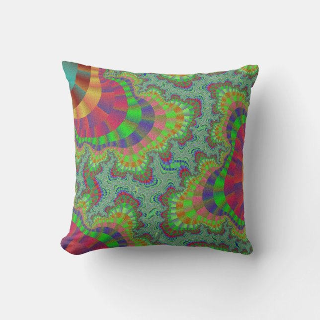 Green Rainbow Gear Kissen (Vorderseite)