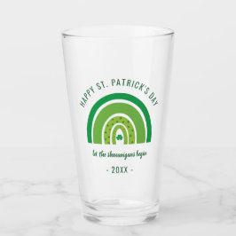 Green Rainbow Irish Kleeblatt Happy St Patricks Da Glas