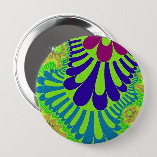 Green Rainbow Loop Button (Vorne & Hinten)