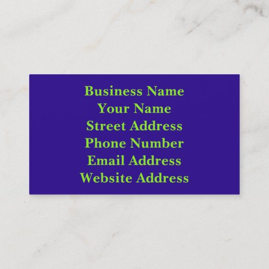 Green Rainbow Loop Visitenkarte (Rückseite)