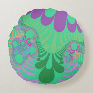 Green Rainbow Mod Rundes Kissen