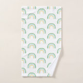 Green Rainbow Painting Irish Pattern Handtuch Set (Handtuch)