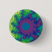 Green Rainbow Sunburst Button (Vorderseite)