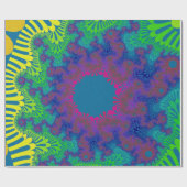 Green Rainbow Sunburst Geschenkpapier (Flach)