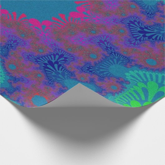 Green Rainbow Sunburst Geschenkpapier (Ecke)