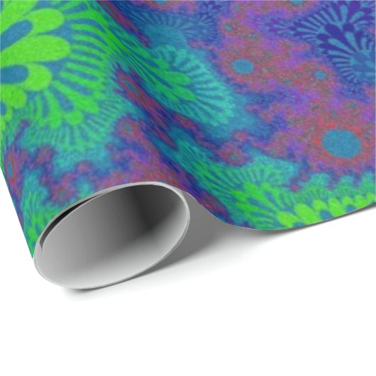 Green Rainbow Sunburst Geschenkpapier (Rolleneckpunkt)