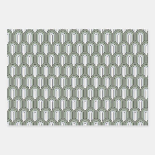 Green Rainbows Wrapping Sheets Geschenkpapier Set (Vorderseite 3)