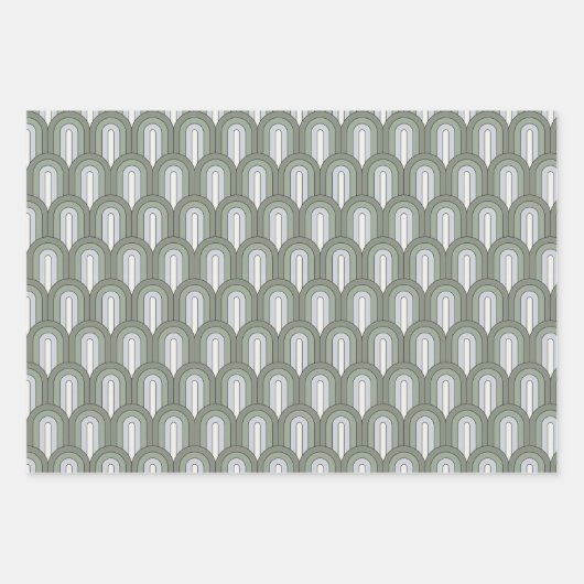 Green Rainbows Wrapping Sheets Geschenkpapier Set (Vorderseite)