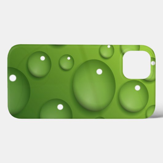 Green Raindrop Muster Case-Mate iPhone Hülle (Rückseite (Horizontal))