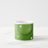 Green Raindrop Muster Espressotasse (Vorderseite)
