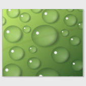 Green Raindrop Muster Geschenkpapier (Flach)