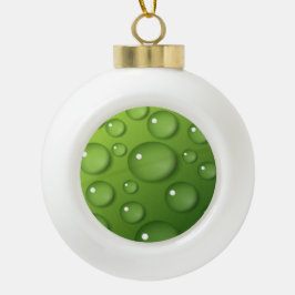 Green Raindrop Muster Keramik Kugel-Ornament