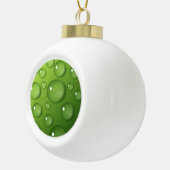 Green Raindrop Muster Keramik Kugel-Ornament (Rechts)