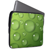 Green Raindrop Muster Laptopschutzhülle (Vorne Rechts)