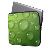 Green Raindrop Muster Laptopschutzhülle (Vorderseite Links)