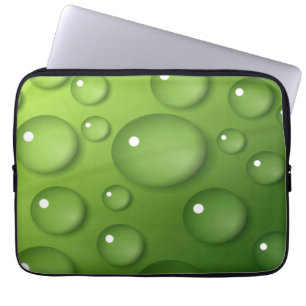 Green Raindrop Muster Laptopschutzhülle