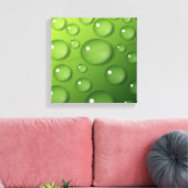Green Raindrop Muster Leinwanddruck (Insitu (Wohnzimmer))