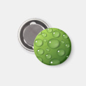 Green Raindrop Muster Magnet (Vorderseite/Rückseite)