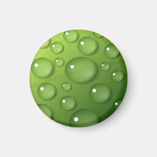 Green Raindrop Muster Magnet (Vorne)