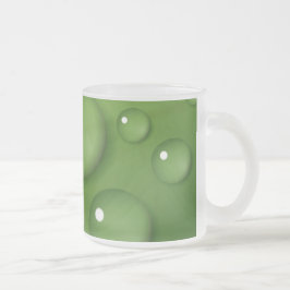 Green Raindrop Muster Mattglastasse