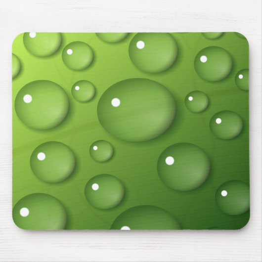 Green Raindrop Muster Mousepad (Vorne)