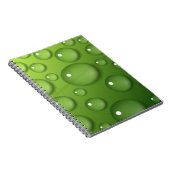 Green Raindrop Muster Notizblock (Rechte Seite)