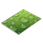 Green Raindrop Muster Notizblock (Linke Seite)