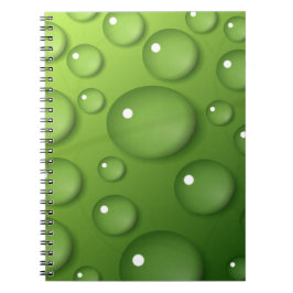 Green Raindrop Muster Notizblock