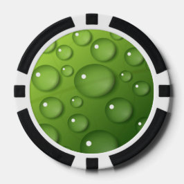 Green Raindrop Muster Pokerchips