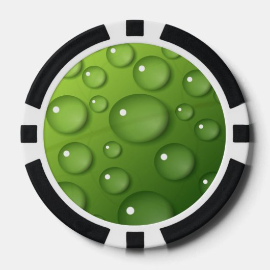 Green Raindrop Muster Pokerchips (Vorderseite)