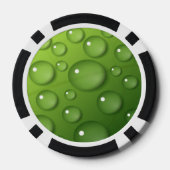 Green Raindrop Muster Pokerchips (Rückseite)
