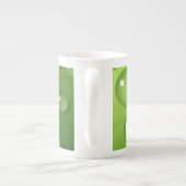 Green Raindrop Muster Porzellantasse (Rückseite)